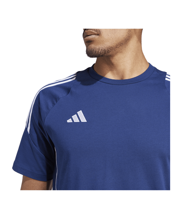 adidas Tiro 24 T-Shirt Blau Weiss - blau
