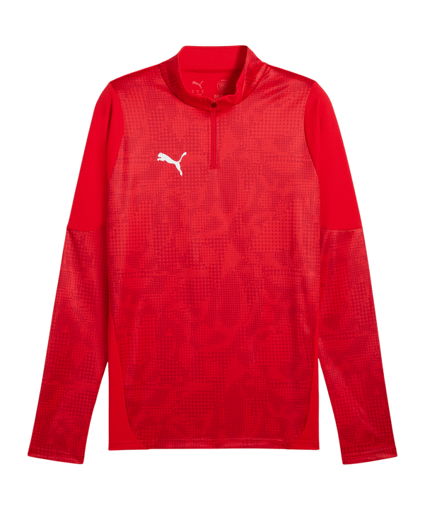 PUMA teamCUP Training 1/4 Zip Sweatshirt Rot F01 - rot