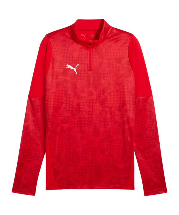 PUMA teamCUP Training 1/4 Zip Sweatshirt Rouge C01 - rouge