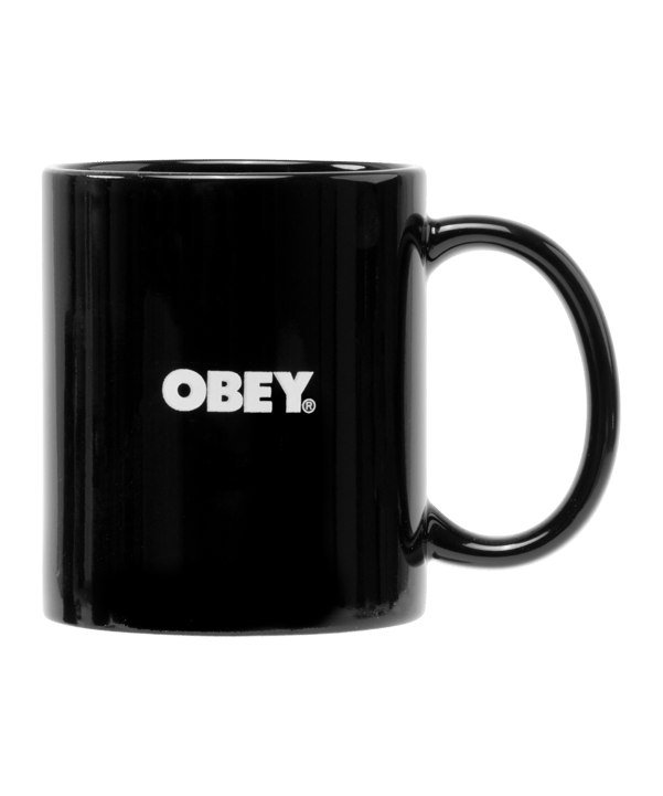 Obey Protest Kaffee Tasse Schwarz Weiss - schwarz
