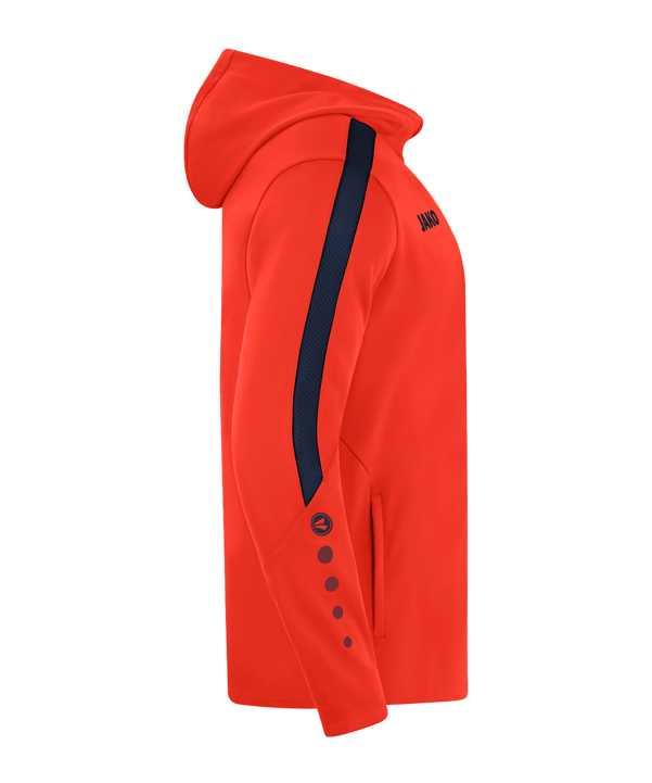 JAKO Power Kapuzenjacke Kids Orange Blau F375 - orange