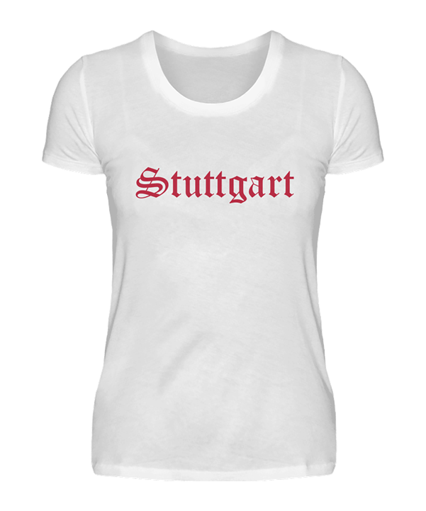 Damen T-Shirt "Stuttgart" Weiss - weiss