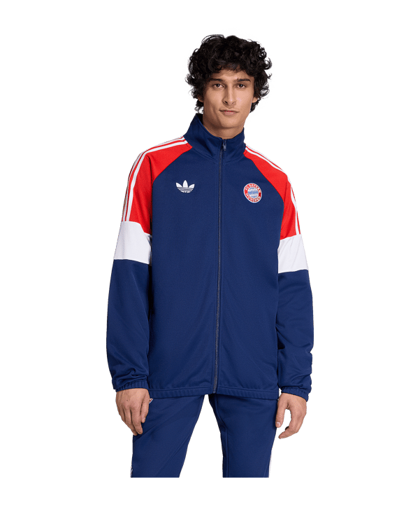 adidas FC Bayern München Lfstlr Track Jacke Blau - blau