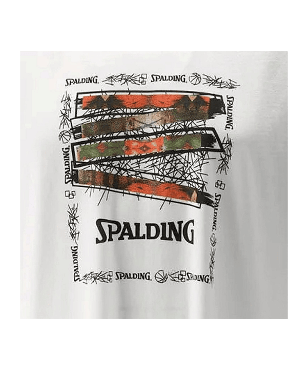 Spalding Logo SS23 T-Shirt Weiß - weiss