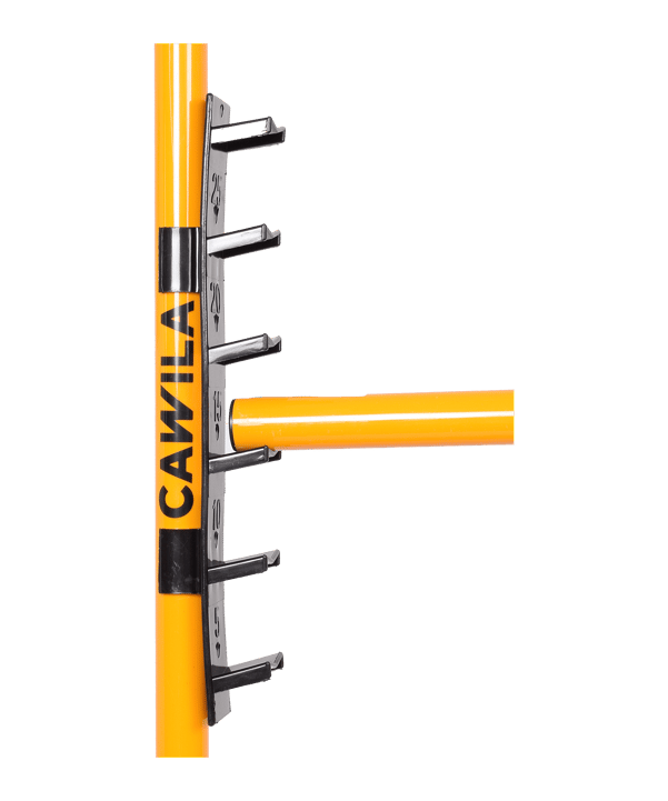 Cawila Hürdenadapter für Trainingsstangen mit 25mm Durchmesser Schwarz - schwarz