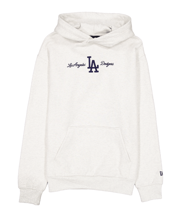 New Era MLB Script Los Angeles Dodgers Oversized Hoody Grau - grau