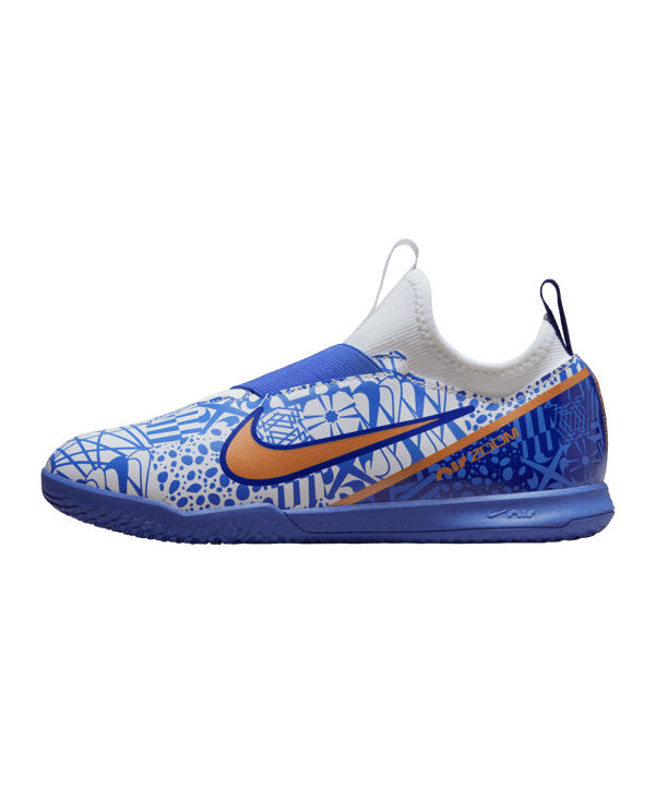Nike Jr Air Zoom Mercurial Vapor XV Academy CR7 IC Halle Kids Weiss Kupfer F182 - weiss