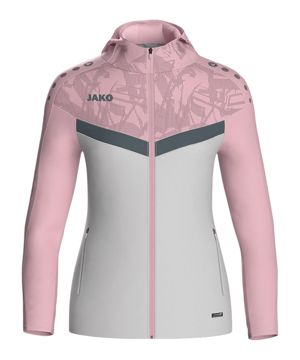 JAKO Icon Kapuzenjacke Damen Grau Pink F851 - rosa