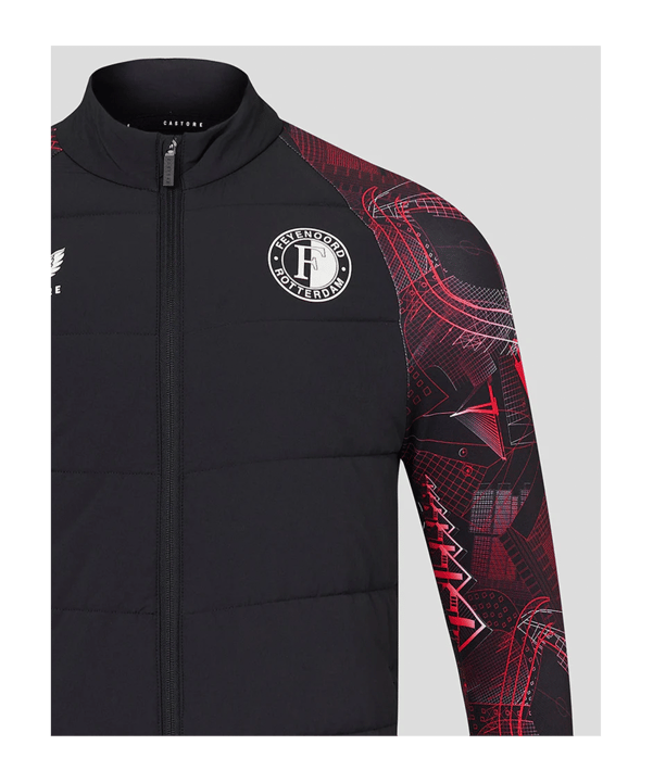 Castore Feyenoord Rotterdam Hybrid Jacke F001 - schwarz