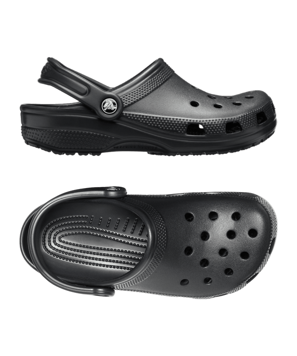 Crocs Classic Clog Badelatsche Schwarz - schwarz