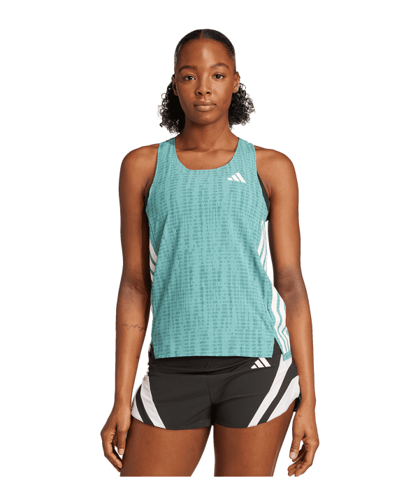 adidas Adizero Singlet T-shirt Donna Blu - blu