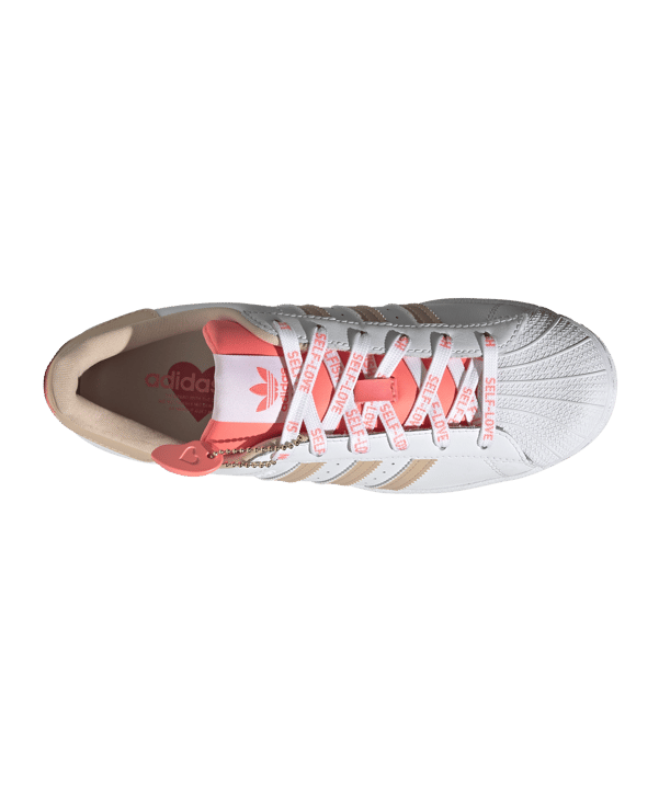 adidas Originals Superstar Damen Weiss Orange - weiss