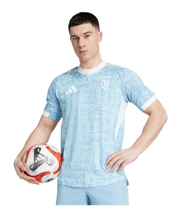 adidas Juventus Turin Authentic Trikot Away 2025/2026 Blau - blau
