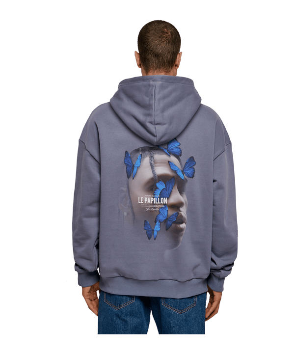 Mister Tee Le Papilloversized Hoody Blau - blau