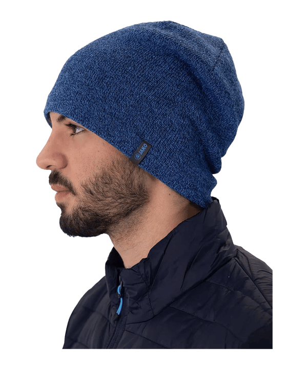 JAKO Knitted Capuchon Bleu C04 - bleu