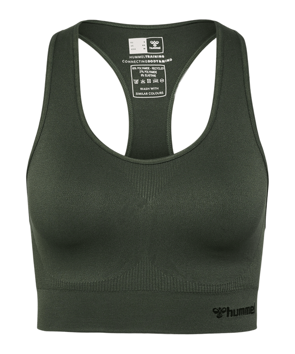 Hummel hmlTIF Seamless Sports Hemd Damen Grün F6126 - gruen
