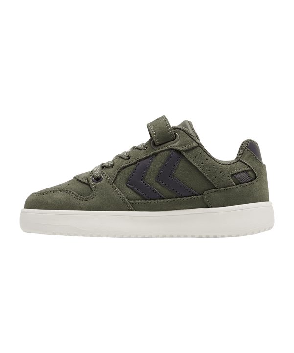 Hummel St. Power Play Suede Sneaker Kids Grün F6002 - gruen