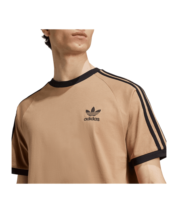 adidas Adicolor Classic 3 Stripes T-Shirt Braun - braun