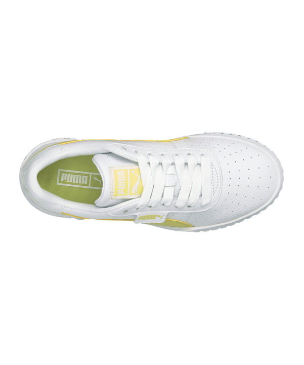 PUMA Cali Damen Weiss Gelb F32 - weiss
