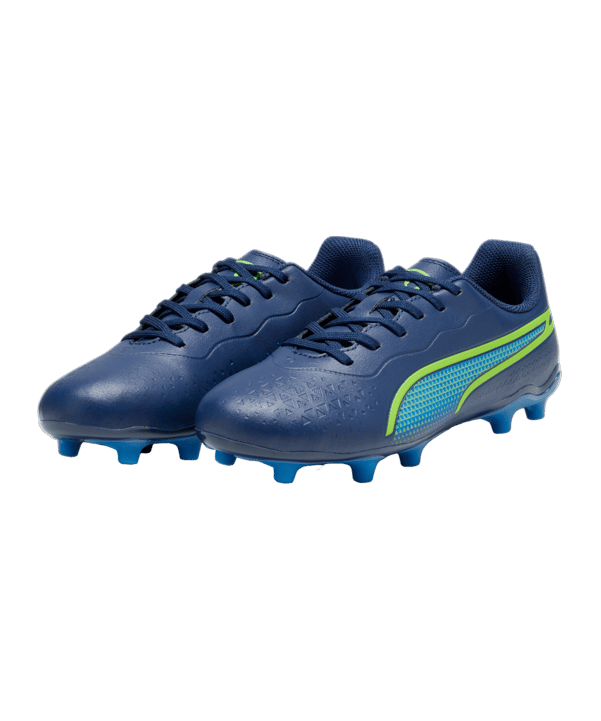 PUMA KING Match FG/AG Jr Gear Up Kids Blau Grün F02 - blau