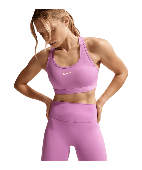 Nike Swoosh Medium Support Sport-BH Damen Rosa F503 - rosa