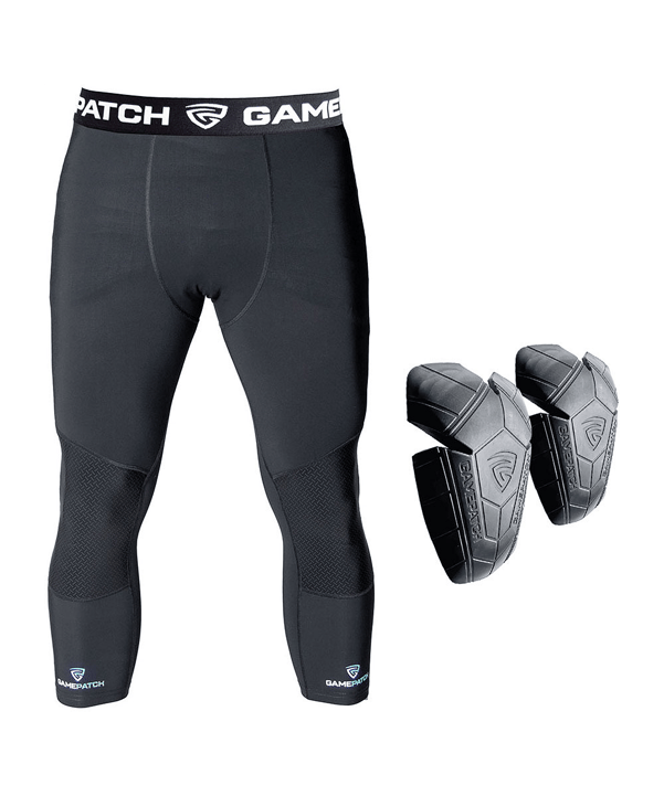 Gamepatch 3/4 Abrasiresistant Knee Padding Tight Tight Schwarz - schwarz