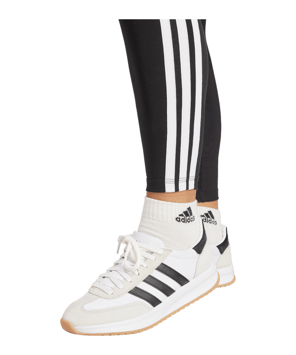 adidas Essentials 3S Cotton Leggings Schwarz - schwarz