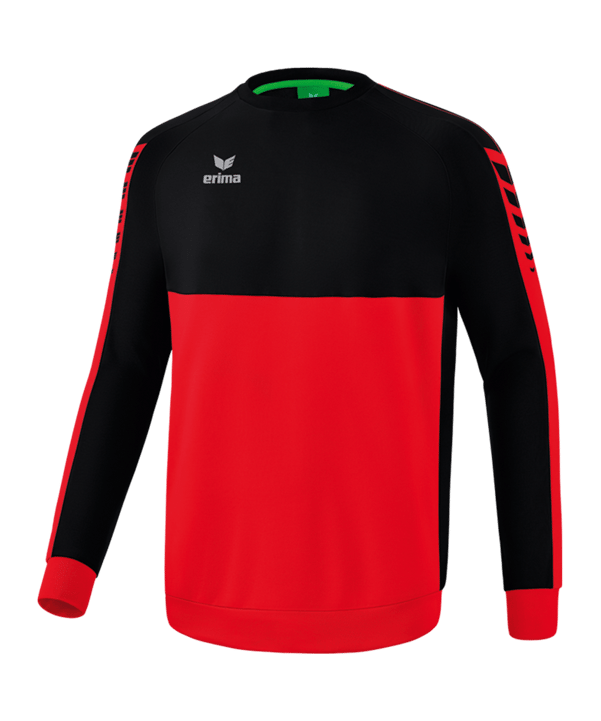 Erima Six Wings Sweatshirt Kids Rot Schwarz - rot