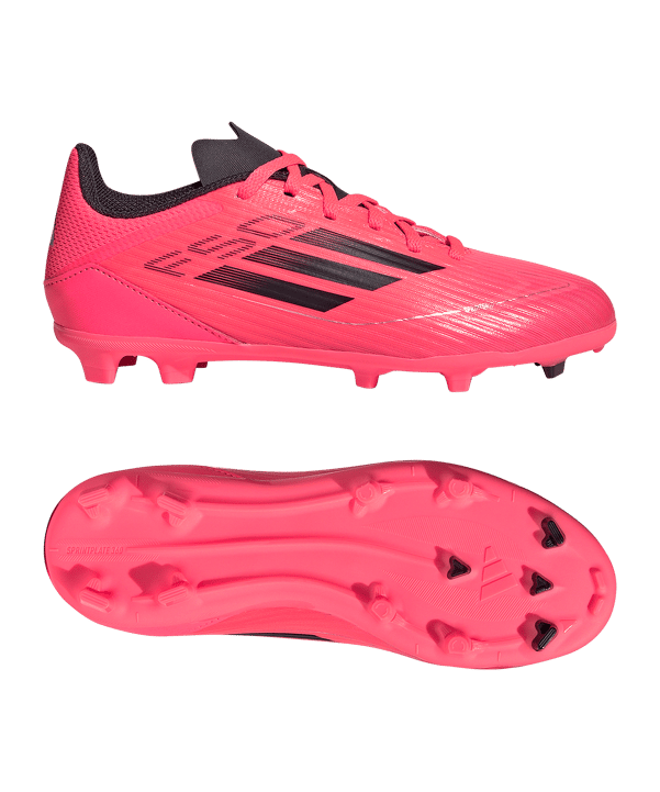 adidas F50 League FG/MG Vivid Horizon Kids Pink Schwarz - rosa