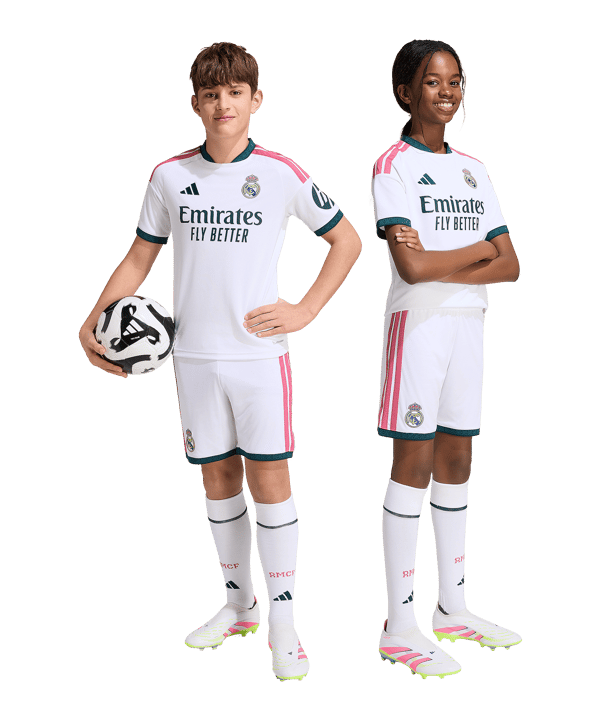 adidas Real Madrid Court Home 2026/2027 Enfants Blanc - blanc