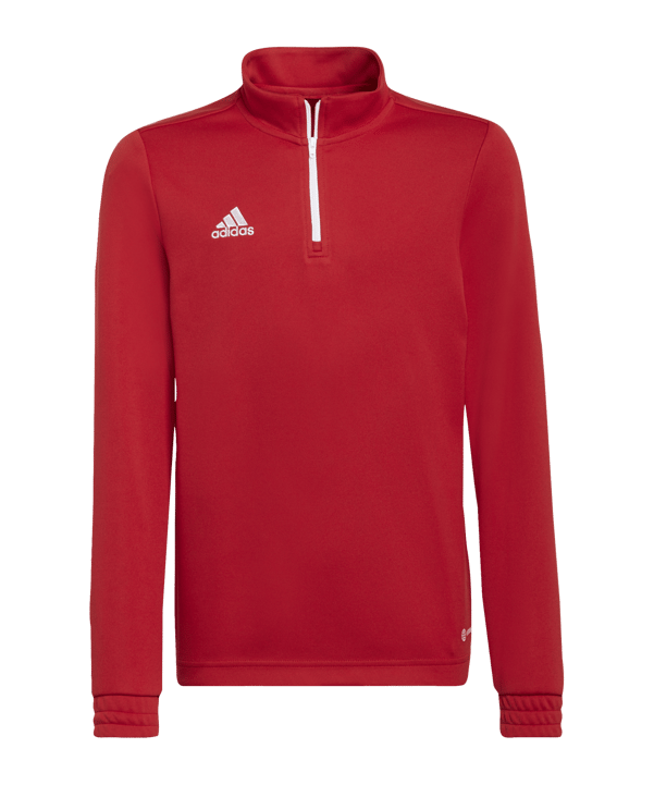 adidas Entrada 22 HalfZip Sweatshirt Kids Rot - rot