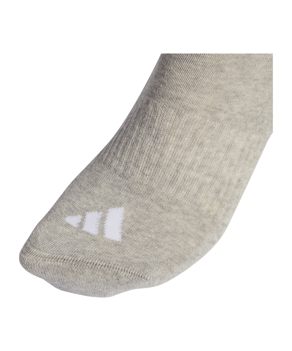 adidas 3 Stripes Crew 3er Pack Socken Grau - grau