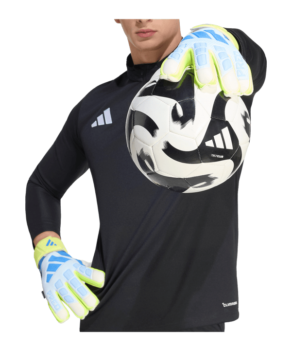 adidas Predator Match Fingersave Torwarthandschuhe Blau - blau