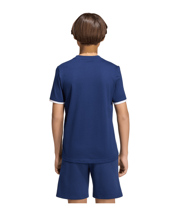 adidas Entrada 26 Trainingsshirt Kids Dunkelblau - weiss