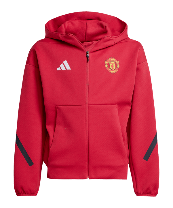 adidas Manchester United Anthem Kapuzenjacke Kids Rot - rot