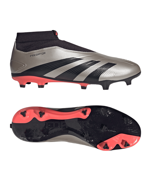 adidas Predator League LL FG Vivid Horizon Grau Pink - grau