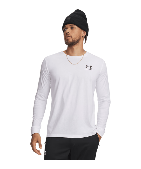 Under Armour Sportstyle Manica Lunga Bianco C100 - bianco