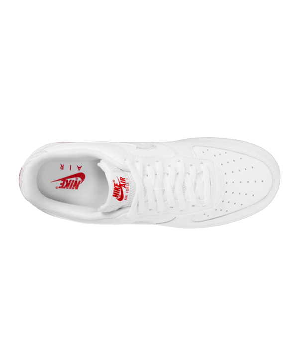 Nike Air Force 1 Weiss Schwarz Rot F100 - weiss