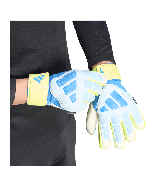 adidas Predator Match Fingersave Torwarthandschuhe Blau - blau