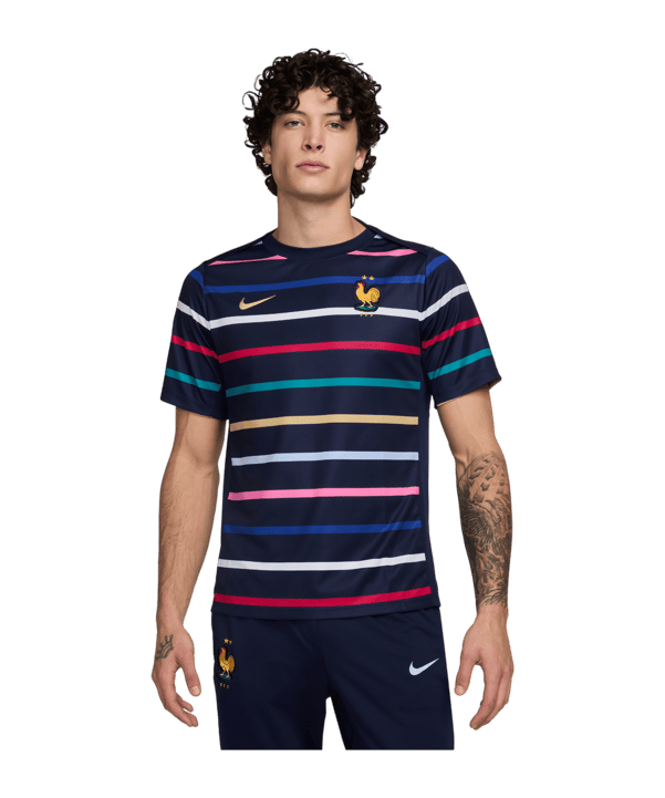 Nike Frankreich Prematch Shirt EM 2024 Blau F499 - blau