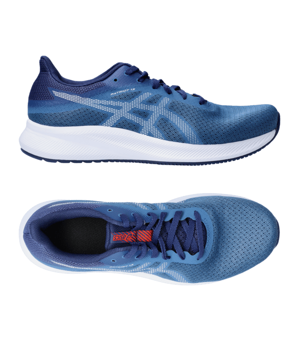 Asics Patriot 13 Blau Weiss F400 Laufschuh - blau