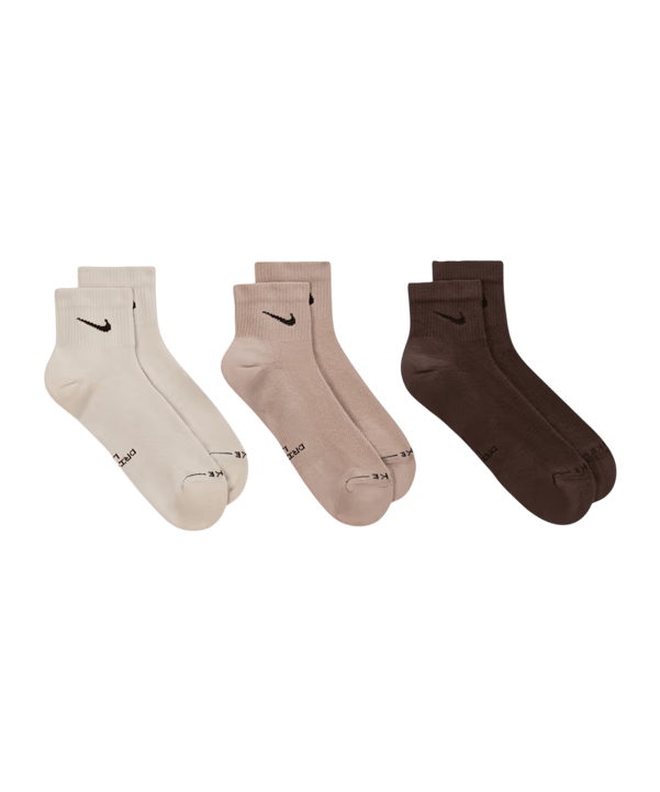 Nike Everyday Elevated Ankle 3er Pack Socken Mehrfarbig - mehrfarbig