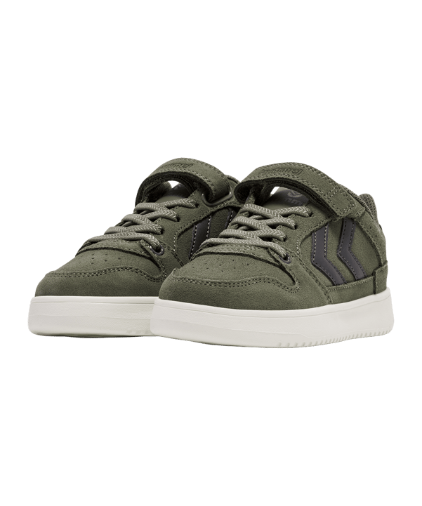 Hummel St. Power Play Suede Sneaker Kids Grün F6002 - gruen