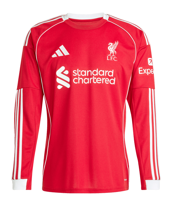 adidas FC Liverpool Trikot langarm Home 2025/2026 Rot - rot