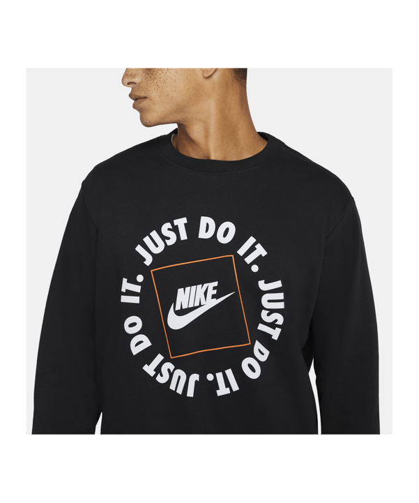 Nike Just Do It Fleece Sweatshirt Schwarz F010 - schwarz