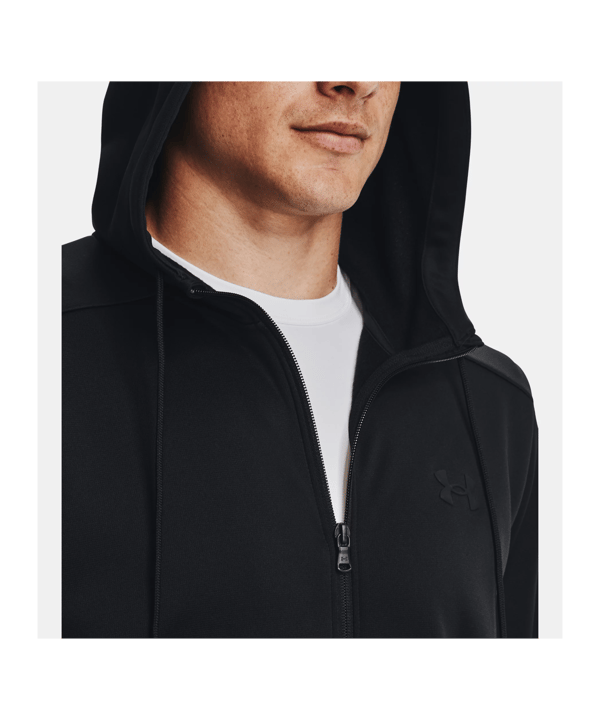 Under Armour Fleece Kapuzenjacke Schwarz F001 - schwarz