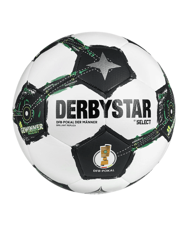 Derbystar DFB-Pokal Brillant Replica V25 Trainingsball Weiß - weiss