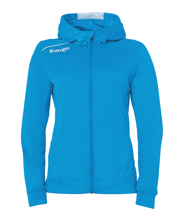 Kempa Player Kapuzenjacke Damen Hellblau Weiss F02 - blau