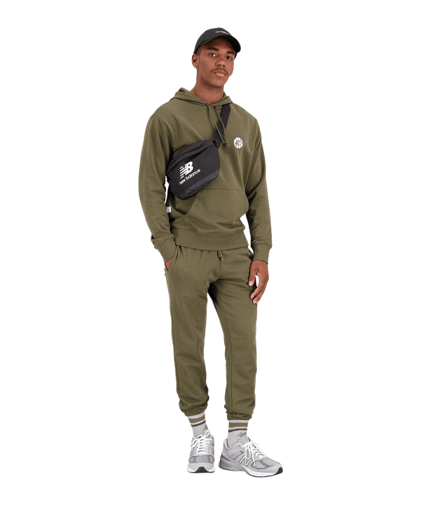 New Balance Essentials Hoops Hoody Braun FDMO - braun
