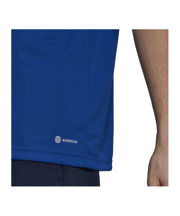 adidas Entrada 22 Poloshirt Blau Weiss - blau